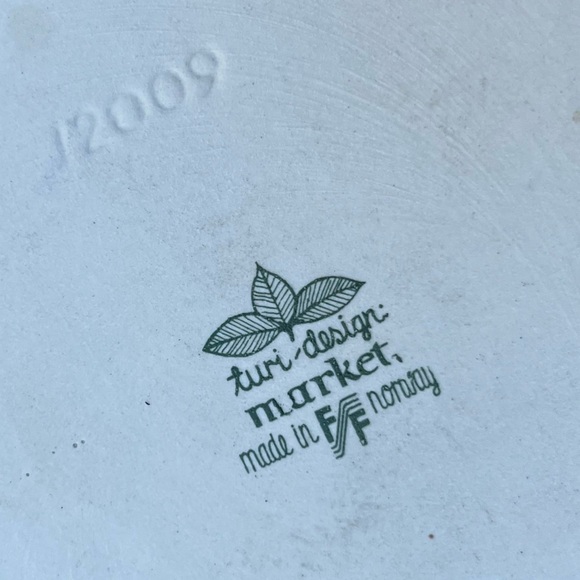 Vintage Turi-Design Market Round Skillet or Spoon Rest Norway Figgjo Flint 6.75” - Picture 5 of 5